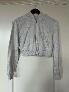 Light Heather Gray Zip-Up Hoodie